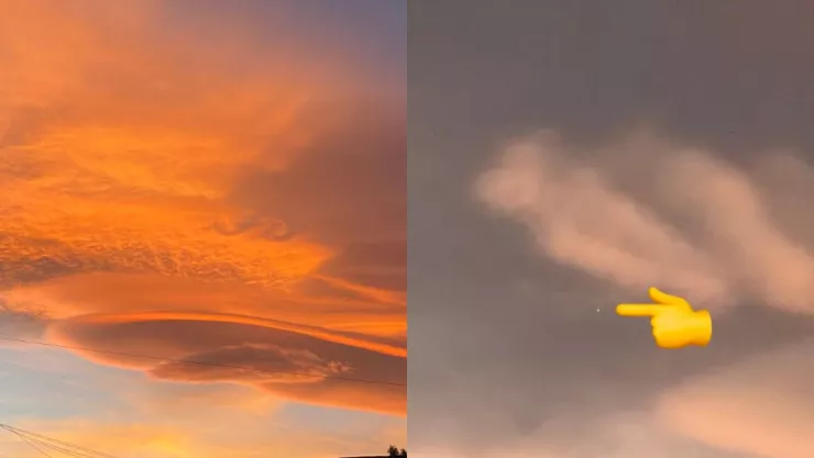 ¿Un ovni? Captan nubes en el cielo en forma en nave espacial