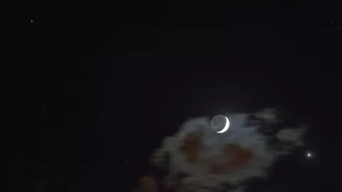 Saturno, Luna y Venus
