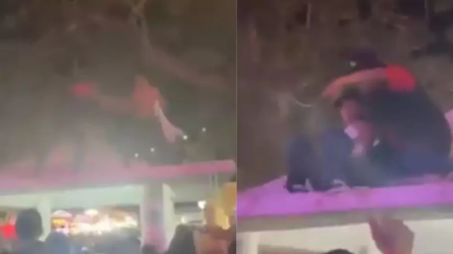 VIDEO: “Bañan en cerveza” a guardia tras rescatar a joven ebrio en la Feria Xmatkuil