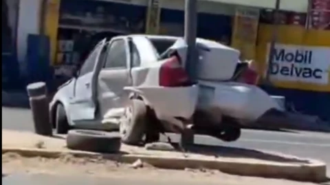 Choque Vía corta a Santa Ana 9 febrero 2026