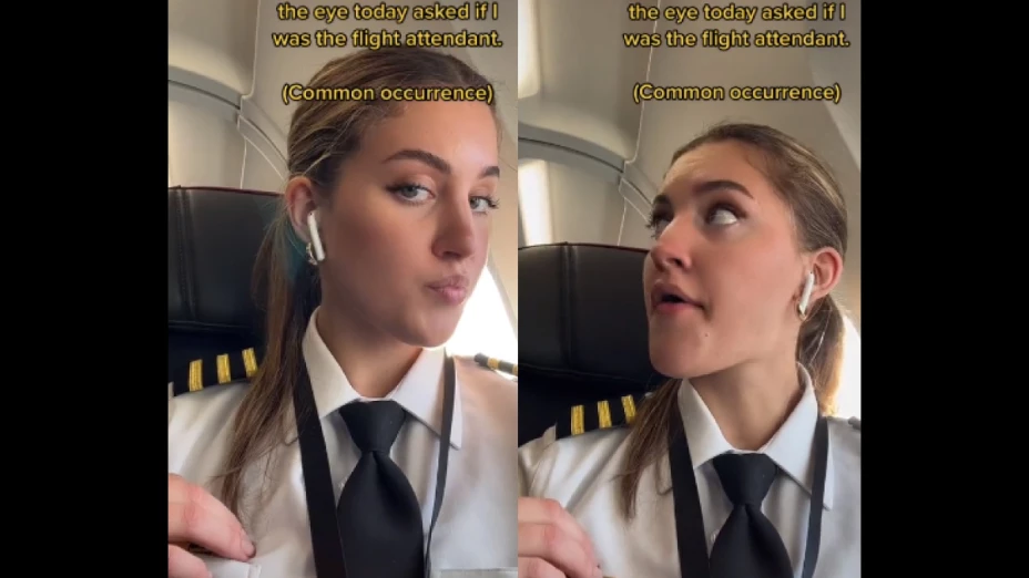 Una piloto es confundida con azafata y se molesta