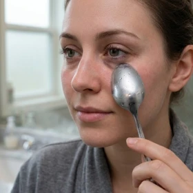 Cómo usar la cuchara para eliminar las ojeras