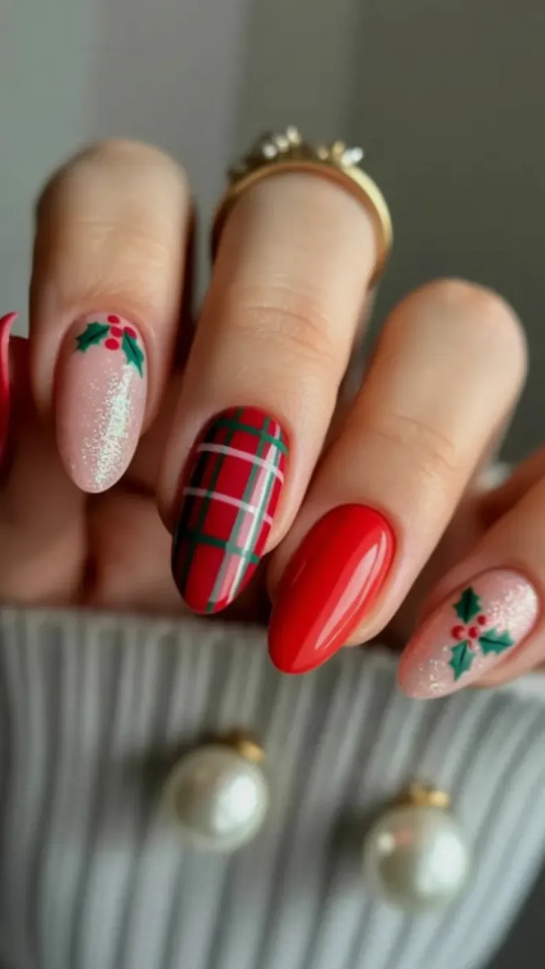 27 ideas de uñas elegantes para Navidad