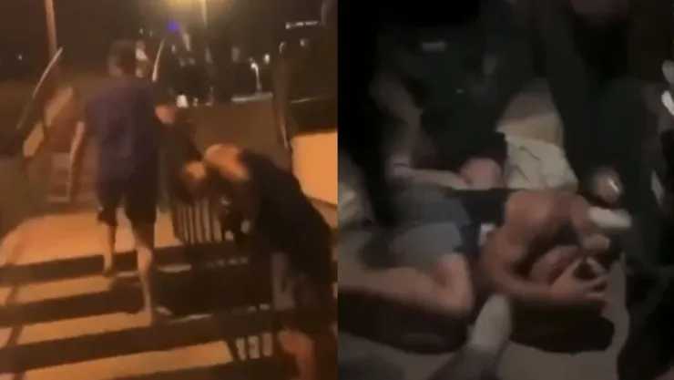 VIDEO Decenas de adolescentes golpean a marines de EU