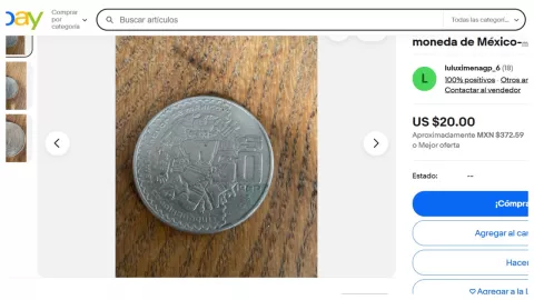 moneda de 50 pesos ebay
