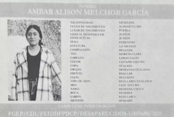 desaparecida Amber Alison Melchor García