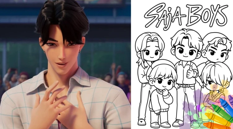 4 plantillas de Baby Saja Boys para imprimir y colorear que los fans de Kpop Demon Hunters amarán