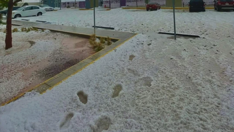 Granizada azota a Nuevo León en plena primavera