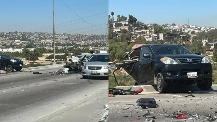 Fuerte choque en Vía Rápida Poniente con 4 heridos este sábado.