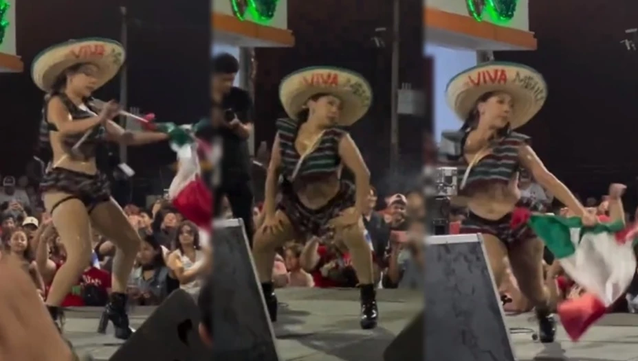 Quién es la bailarina que despertó polémica por usar la Bandera de México en festejos patrios.jpg