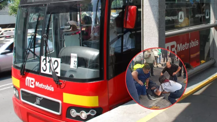 Metrobús atropella a policía de la Fiscalía de la CDMX; quedó sangrando en la Doctores