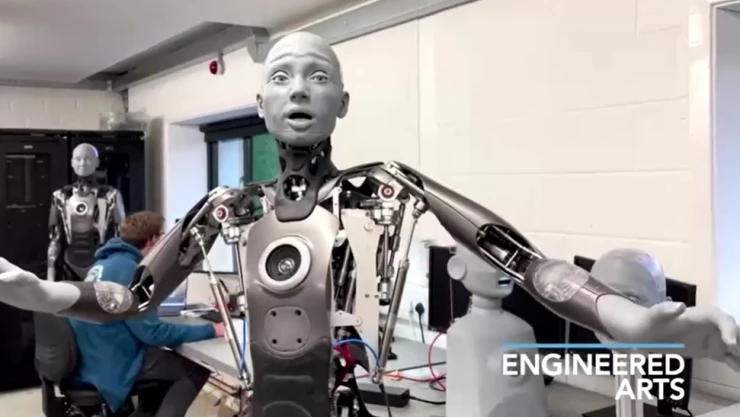 Ameca robot humanoide expresiones faciales
