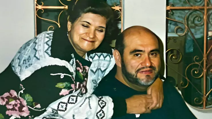 Edgar Vivar y su mamá