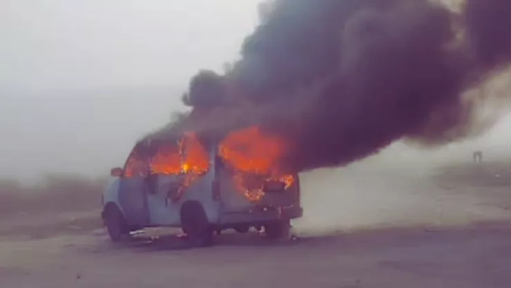 Incendio de vehículo el 7 de noviembre en zona Barcelona Residencial, Tijuana