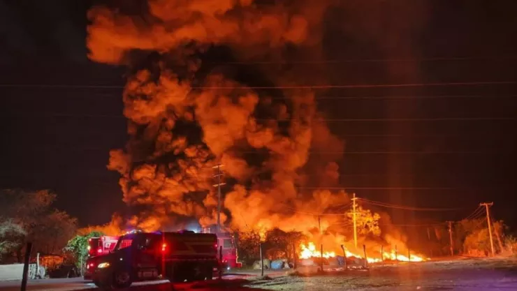 Incendio en bodega de Culiacán