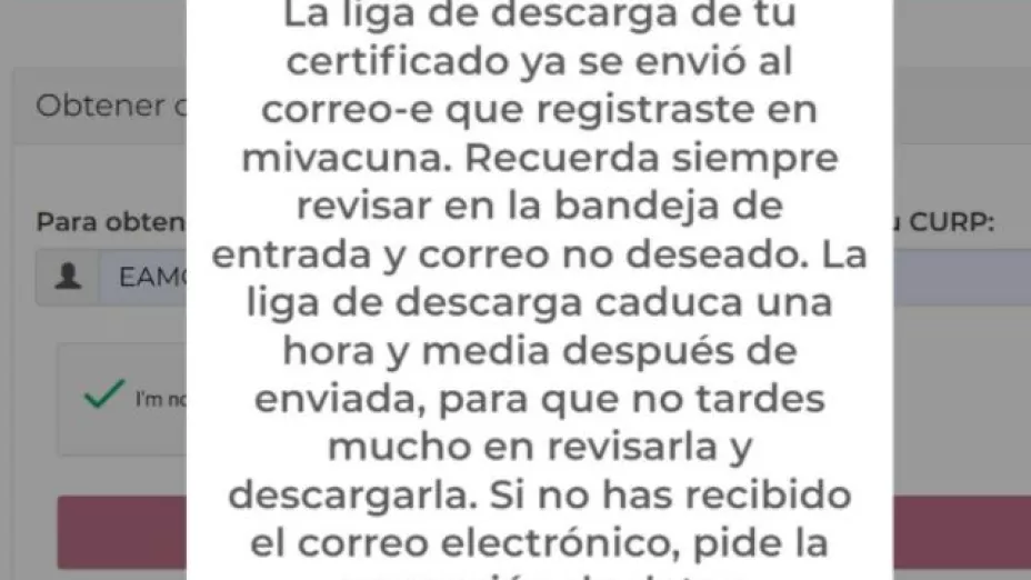 Paso 3 para certificado con dosis de refuerzo