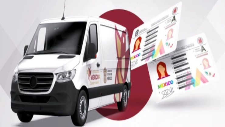 Licencia Edomex 2025_ ¿Te la perdiste_ Vuelven las unidades móviles, ¡ubica la tuya y tramítala sin filas. En la imagen se observa una unidad móvil y una imagen de las licencias del Estado de México.
