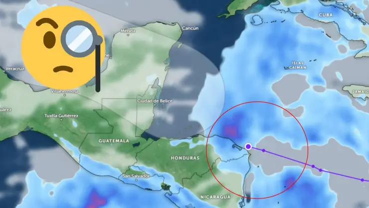 Este es el MAPA para ver EN VIVO la ubicación de la zona de baja presión cercana a Quintana Roo
