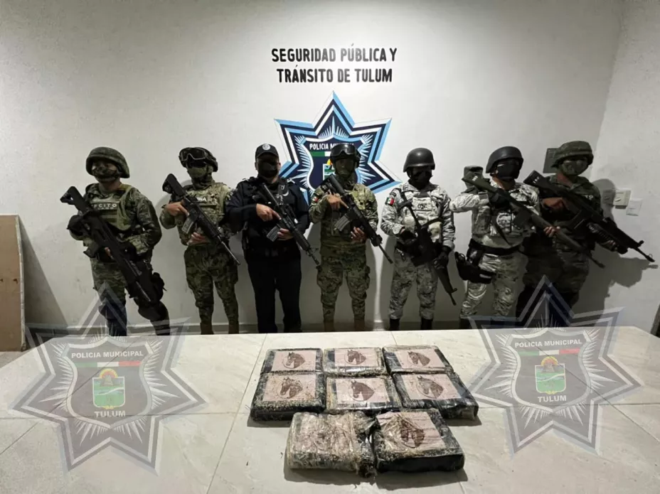 Aseguran cargamento de droga en zona costera de Tulum (2)
