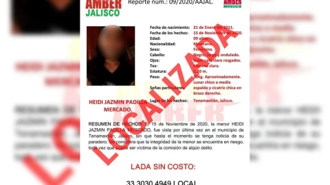 La menor de 9 años, Heidi Jazmín, fue localizada sin vida tras ser reportada como desaparecida el domingo pasado