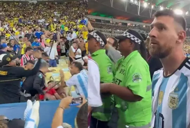 VIDEO: La reacción de Messi tras ver cómo golpeaban a hincha de Argentina