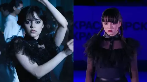 VIDEO: Patinadora recrea el baile de Merlina