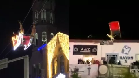 Choca trineo de Santa Claus