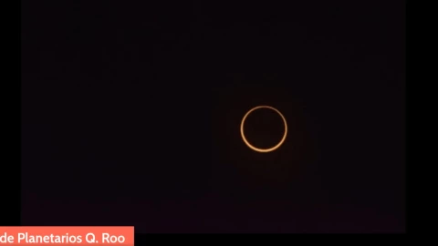 Este es el “Anillo de fuego” que se puedo apreciar en el eclipse solar en Quintana Roo 2023