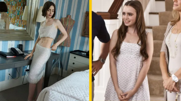 lily collins antes y después