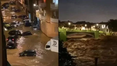 Inundaciones en Valencia, España, por la DANA