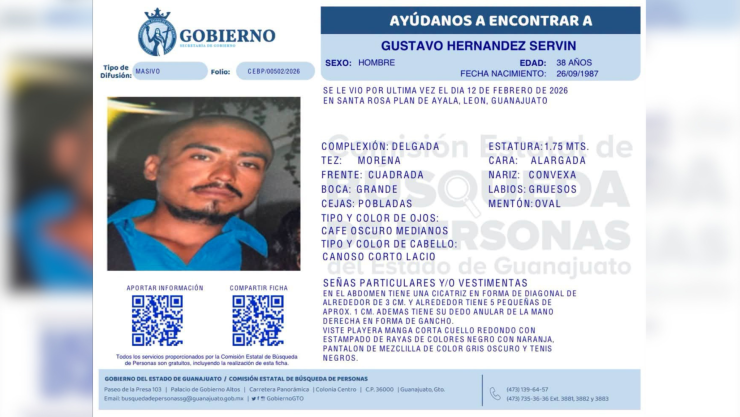 ¡Urge localizarlo! Buscan a Gustavo Hernández Servin, desaparecido en Guanajuato.png