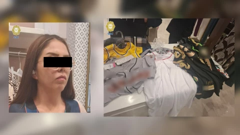 Una mujer fue detenida al ser acusada de robo ropa deportiva en una tienda en Coyoacán.