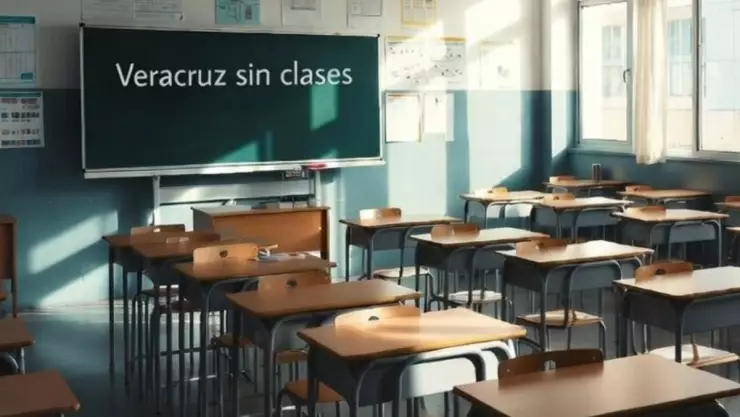 Alumnos sin clases en Veracruz