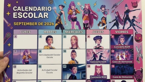 Calendario escolar KPop Demon Hunters