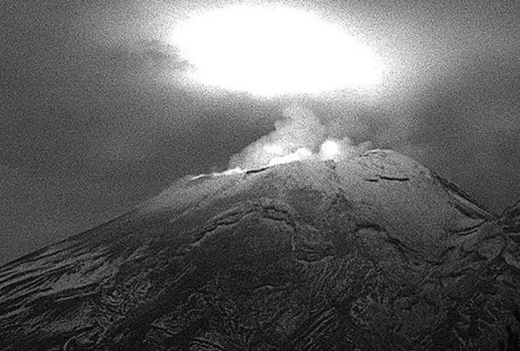 Explosion popocatépetl