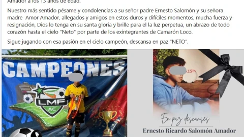 En Veracruz, un joven futbolista murió luego de chocar con un compañero en unas visorías