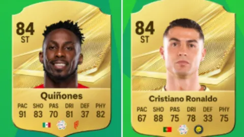 Cristiano Ronaldo y Julián Quiñones tendrán la misma calificación en EA FC 27