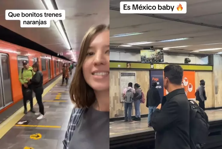 Metro CDMX deja encantada a una joven de Rusia; checa el video