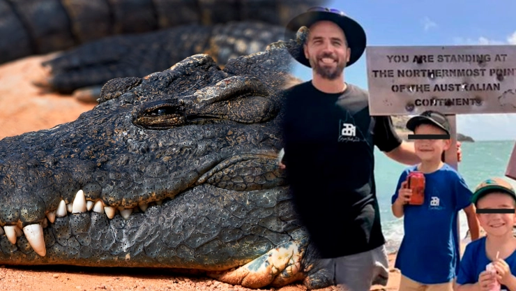 Policía australiana encuentra restos humanos dentro de un cocodrilo en Australia 