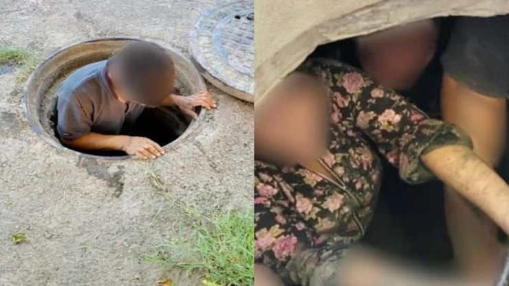 Patrulla Fronteriza rescata a migrantes atorados en drenaje