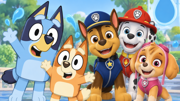 4 capítulos de Bluey y Paw Patrol para enseñar a tus hijos a cuidar el agua