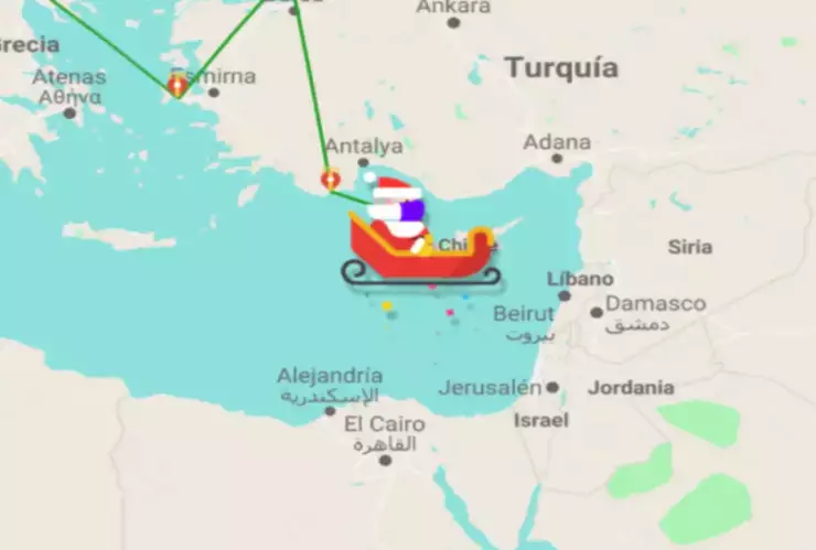 Recorrido de Santa Claus en Navidad 2025