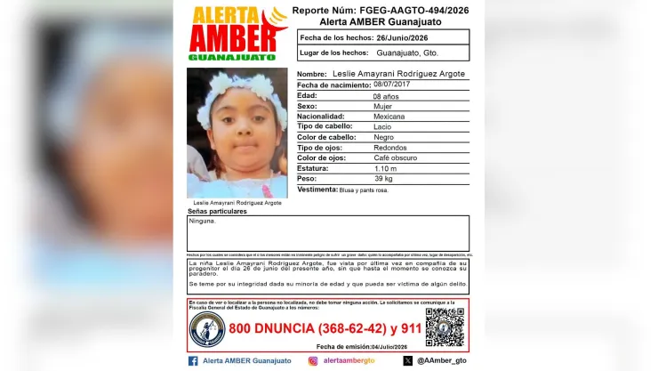 ¡No se sabe nada de ella! Piden apoyo para localizar a Leslie Amayrani Rodriguez Argote, desaparecida en Guanajuato.jpg