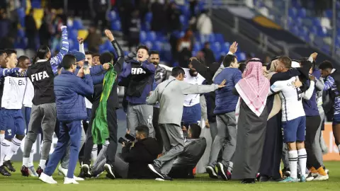 Al Hilal festeja el pase a la final ante el Flamengo