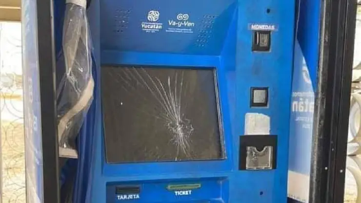 FOTO_ Reportan que otro cajero del Va y Ven fue vandalizado