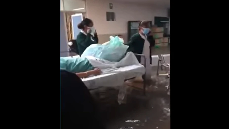 Inundación en IMSS Tula