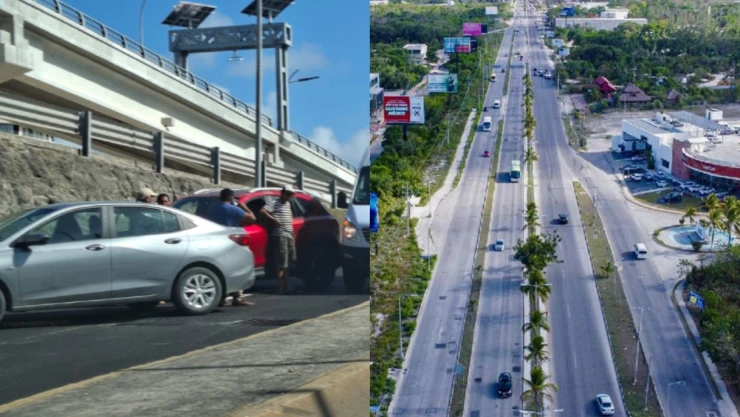 ¡AL MOMENTO! Choque causa tráfico pesado en el Blvd. Colosio de la ciudad de Cancún HOY: ¿A qué altura y en qué sentido?