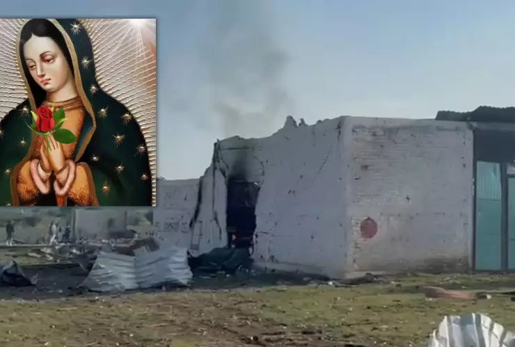 Virgen intacta tras explosión de polvorín Irapuato