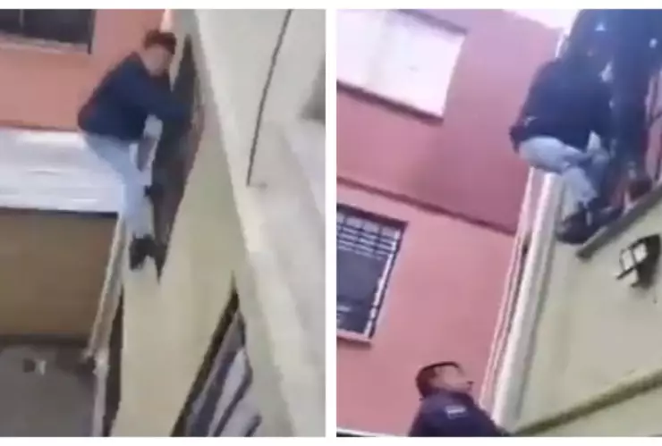 Asalto termina en persecución, balacera y un detenido que intentó escapar escalando ventanas