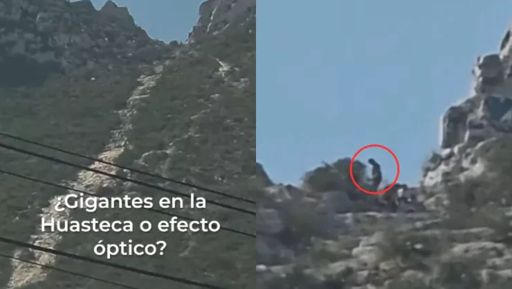 VIDEO | ¿IA o es real? Captan a supuesto gigante caminando sobre un cerro en la Huasteca